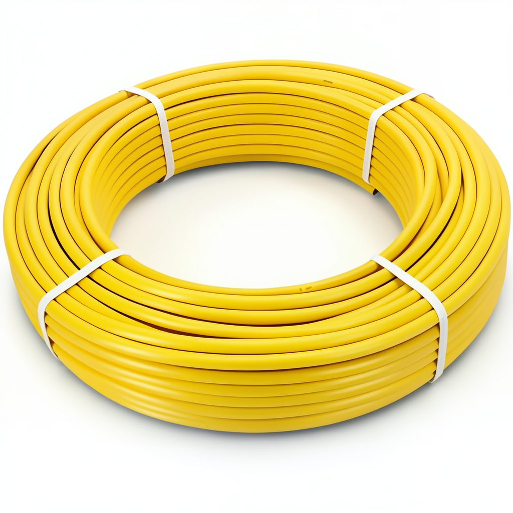 أنابيب HDPE الراجحي PE 100 ضغط 6 بار قطر خارجي 32 مم سمك 2.3 مم لون أصفر