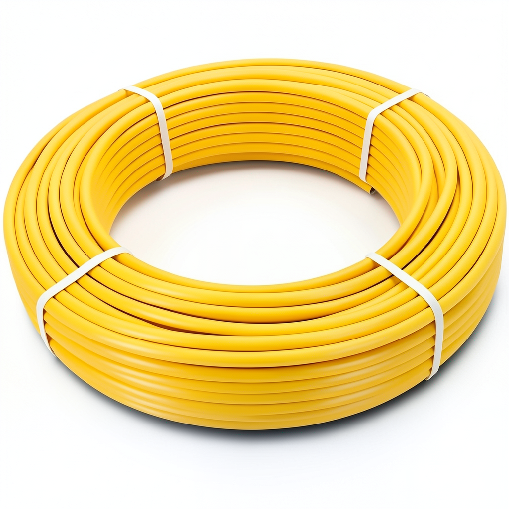 أنابيب HDPE PE 100 ضغط 6 بار قطر خارجي 40 مم سمك 2.3 مم لون أصفر