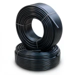 أنابيب HDPE PE 80 ضغط 4.8 بار قطر خارجي 90 مم سمك 5.2 مم لون أسود