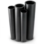 أنابيب HDPE PE 80 ضغط 4.8 بار قطر خارجي 140 مم سمك 8 مم لون أسود