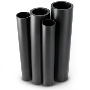 أنابيب HDPE PE 80 ضغط 4.8 بار قطر خارجي 140 مم سمك 8 مم لون أسود