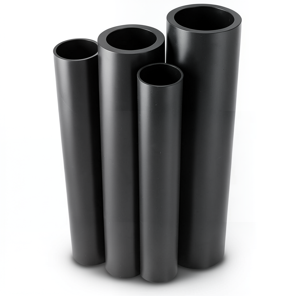 HDPE Pipes PE 80 Pressure 4.8 Bar Outside Diameter 140 mm Thickness 8 mm Black