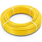 أنابيب HDPE PE 80 ضغط 4.8 بار قطر خارجي 16 مم سمك 2.3 مم لون أصفر