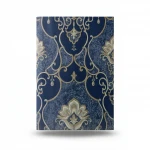  Italian Wallpaper Size 10m×1.06m, Navy Blue with Beige Color, Model 85059