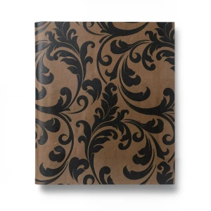Italian Wall Covering Black with Brown Color, Size 10m×0.70m, Model 12056