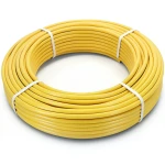 أنابيب HDPE PE 100 ضغط 6 بار قطر خارجي 90 مم سمك 5.2 مم لون أصفر