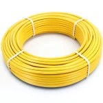 أنابيب HDPE PE 100 ضغط 6 بار قطر خارجي 125 مم سمك 7.1 مم لون أصفر