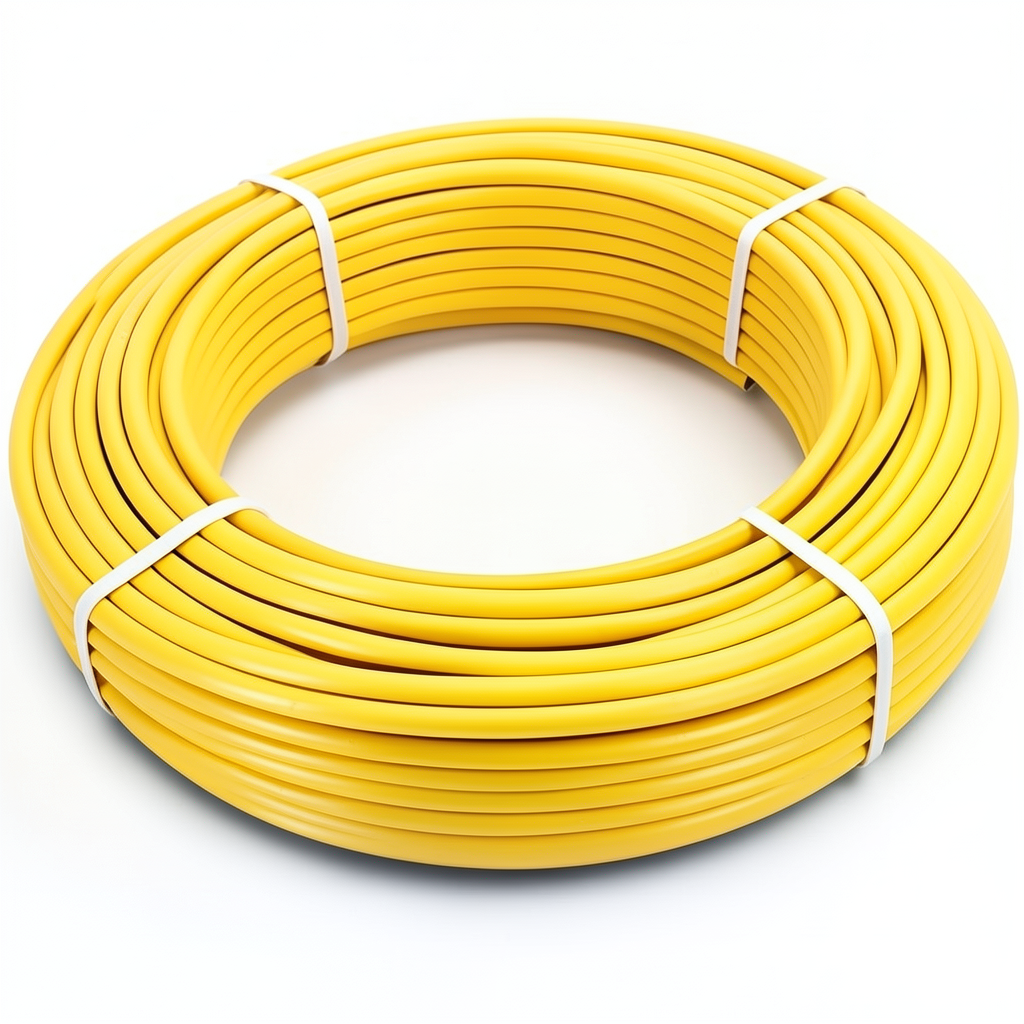 أنابيب HDPE PE 100 ضغط 6 بار قطر خارجي 125 مم سمك 7.1 مم لون أصفر