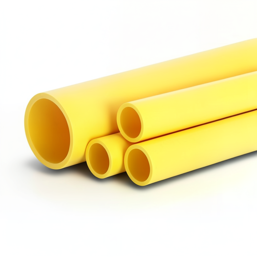 أنابيب HDPE الراجحي PE 100 ضغط 6 بار قطر خارجي 140 مم سمك 8 مم لون أصفر