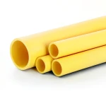 أنابيب HDPE PE 100 ضغط 6 بار قطر خارجي 160 مم سمك 9.1 مم لون أصفر