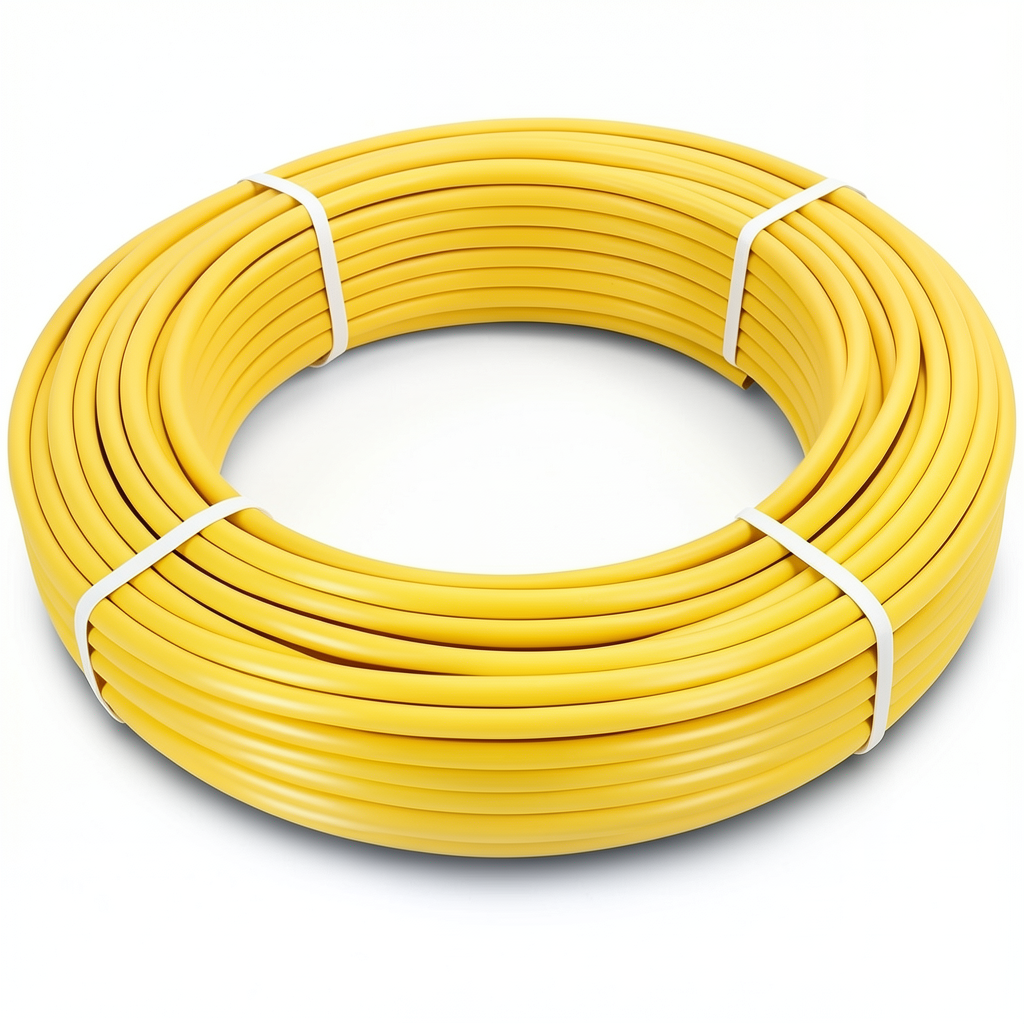 أنابيب HDPE الراجحي PE 100 ضغط 6 بار قطر خارجي 75 مم سمك 4.3 مم لون أصفر
