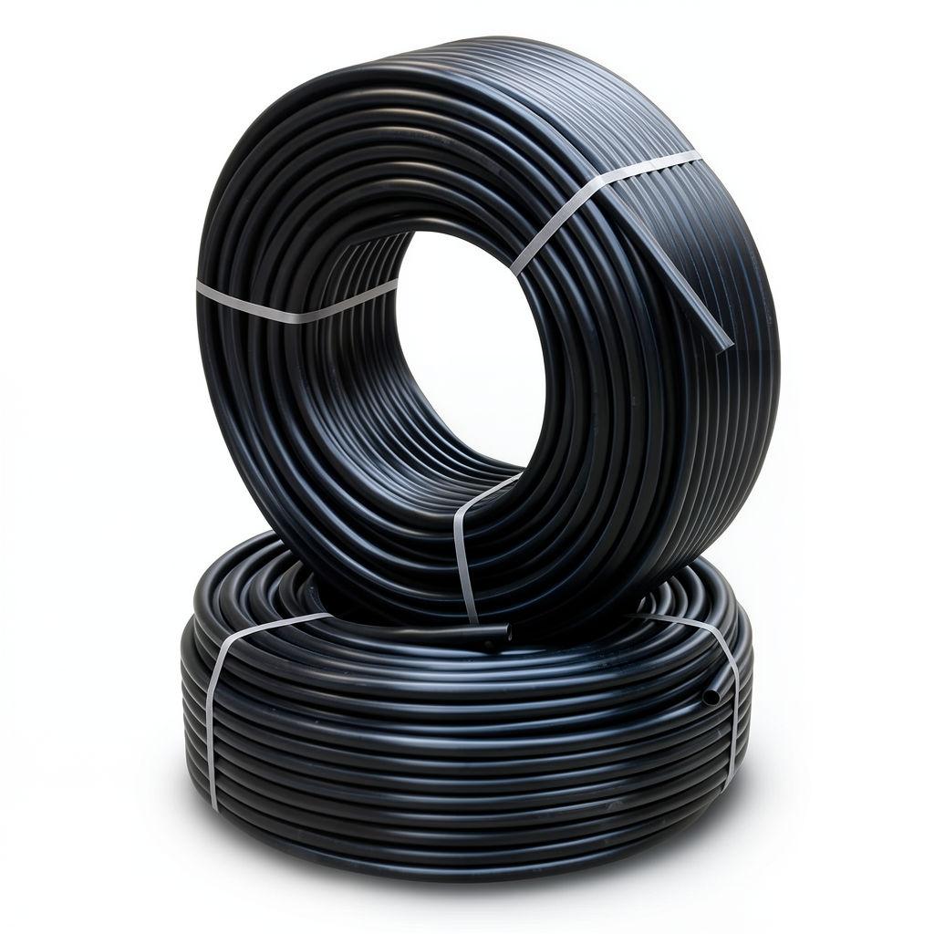أنابيب HDPE PE 80 ضغط 4.8 بار قطر خارجي 32 مم سمك 2.3 مم أسود