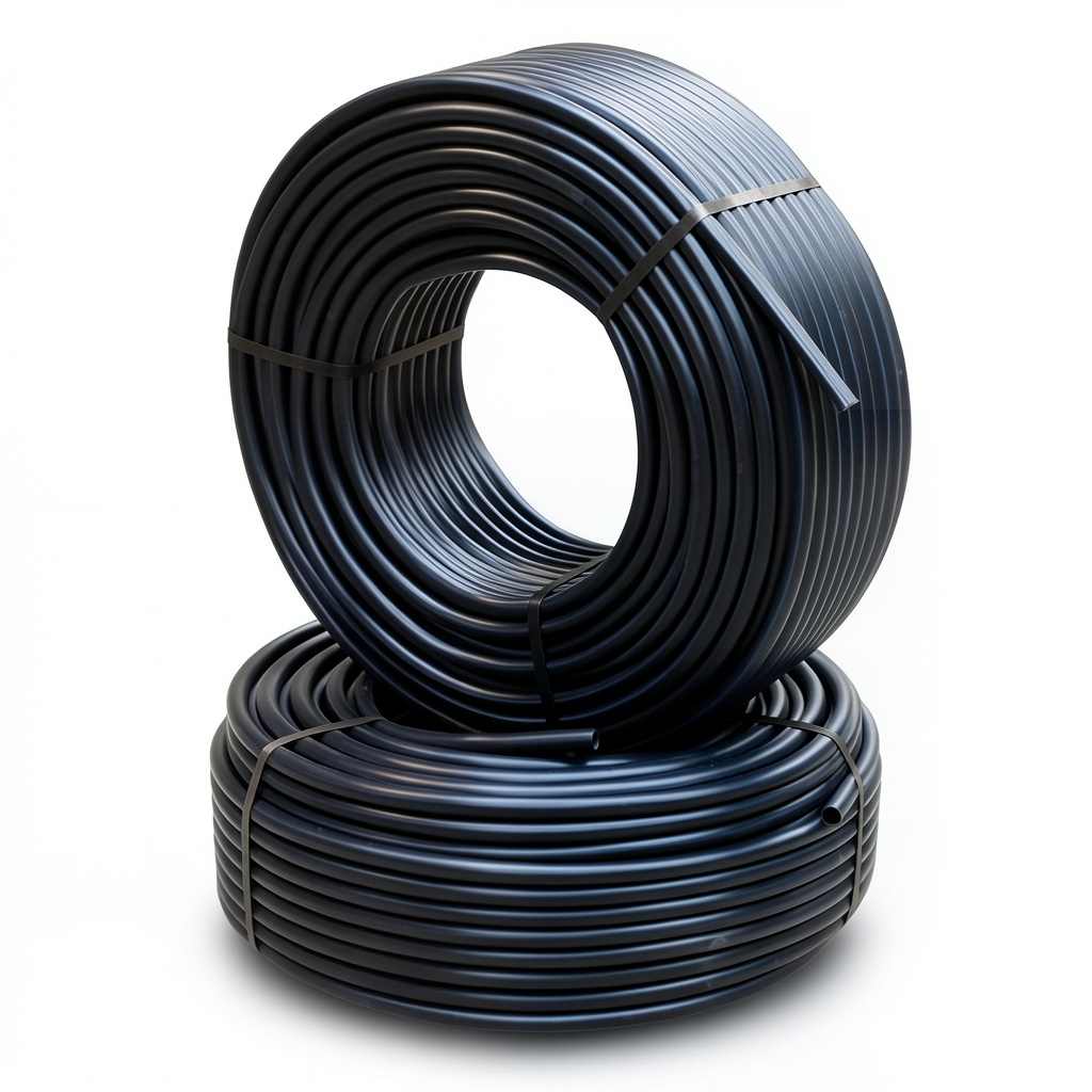 أنابيب HDPE PE 80 ضغط 4.8 بار قطر خارجي 40 مم سمك 2.3 مم لون أسود