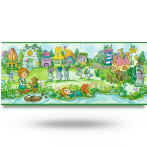 German Wallpaper Youth & Children 10m x 0.53m Green, Model 297508