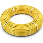 أنابيب HDPE PE 100 ضغط 6 بار قطر خارجي 125 مم سمك 7.1 مم لون أصفر