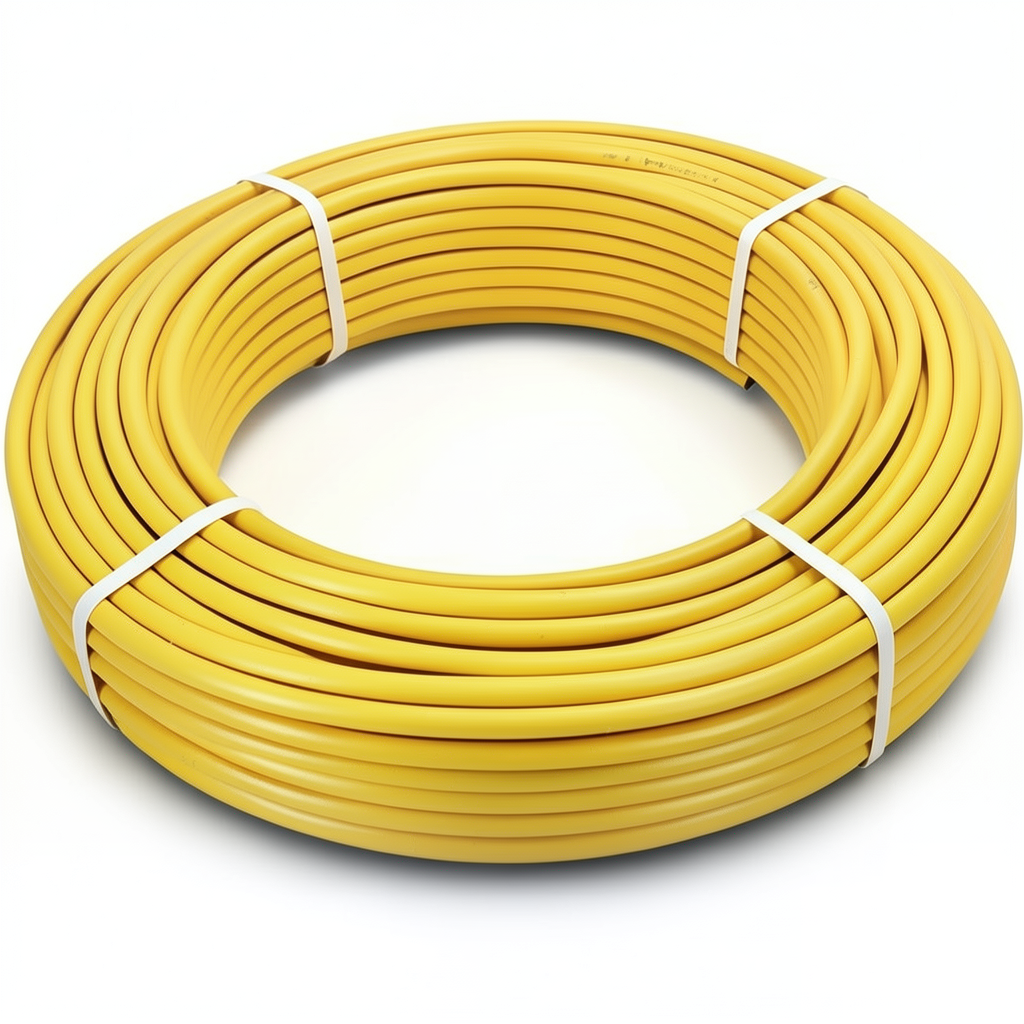 أنابيب HDPE PE 100 ضغط 6 بار قطر خارجي 125 مم سمك 7.1 مم لون أصفر