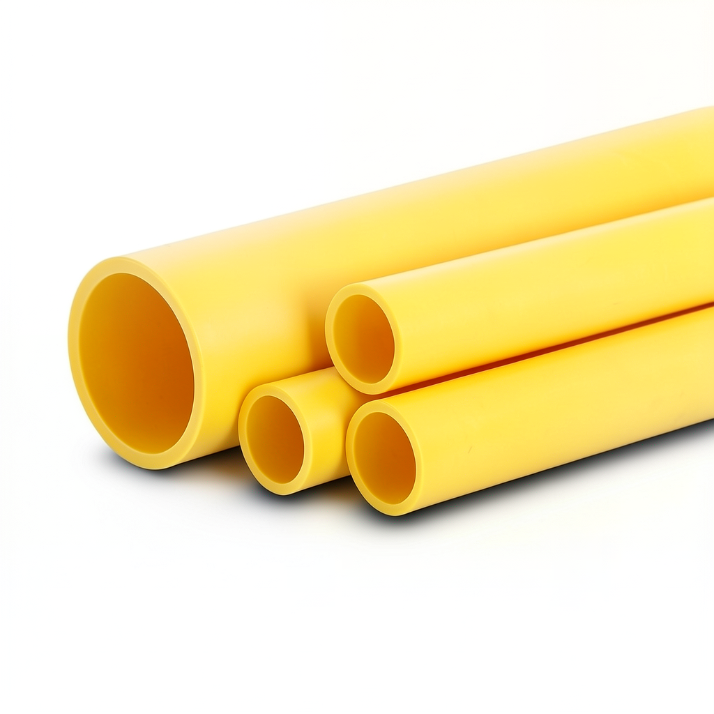 أنابيب HDPE الراجحي PE 100 ضغط 6 بار قطر خارجي 140 مم سمك 8 مم لون أصفر