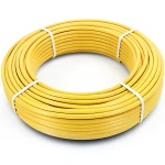 أنابيب HDPE PE 80 ضغط 4.8 بار قطر 25 مم سمك 2.3 مم لون أصفر