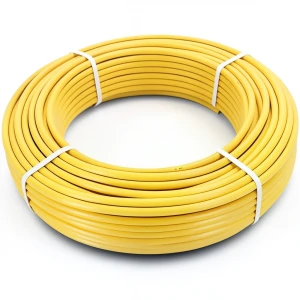 أنابيب HDPE PE 80 ضغط 4.8 بار قطر 25 مم سمك 2.3 مم لون أصفر