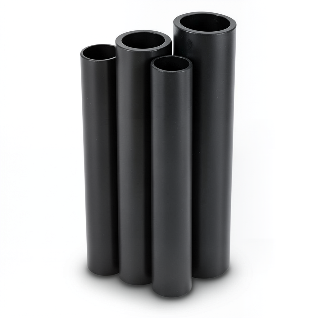 HDPE Pipes PE 80 Pressure 4.8 Bar Outside Diameter 140 mm Thickness 8 mm Black