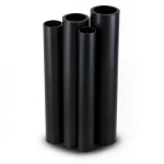 أنابيب HDPE PE 80 ضغط 4.8 بار قطر خارجي 160 مم سمك 9.1 مم لون أسود