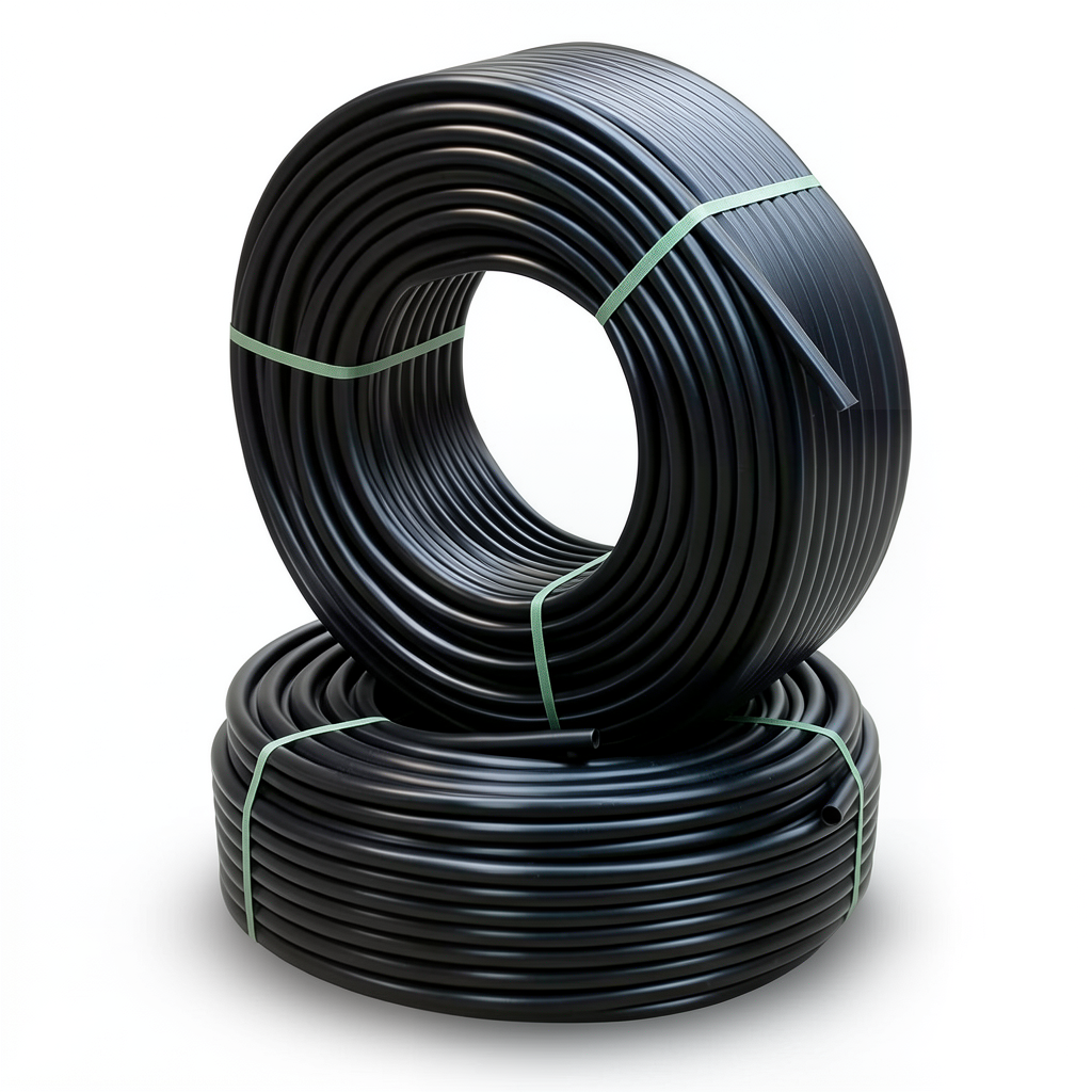 أنابيب HDPE PE 80 ضغط 4.8 بار قطر خارجي 32 مم سمك 2.3 مم أسود