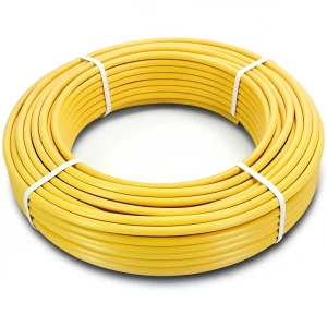 أنابيب HDPE PE 80 ضغط 4.8 بار قطر 90 مم سمك 5.2 مم لون أصفر