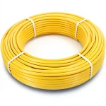 أنابيب HDPE PE 80 ضغط 4.8 بار قطر خارجي 125 مم سمك 7.1 مم لون أصفر
