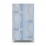 Patterned Wall Covering, Gray on blue Color, Length 10m, Width 1.06m, Model 5837  