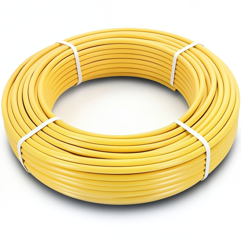أنابيب HDPE PE 80 ضغط 4.8 بار قطر خارجي 16 مم سمك 2.3 مم لون أصفر