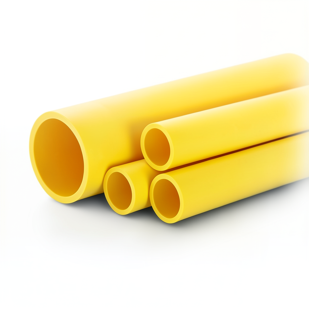 أنابيب HDPE الراجحي PE 80 ضغط 6 بار قطر 280 مم سمك 15.9 مم لون أصفر