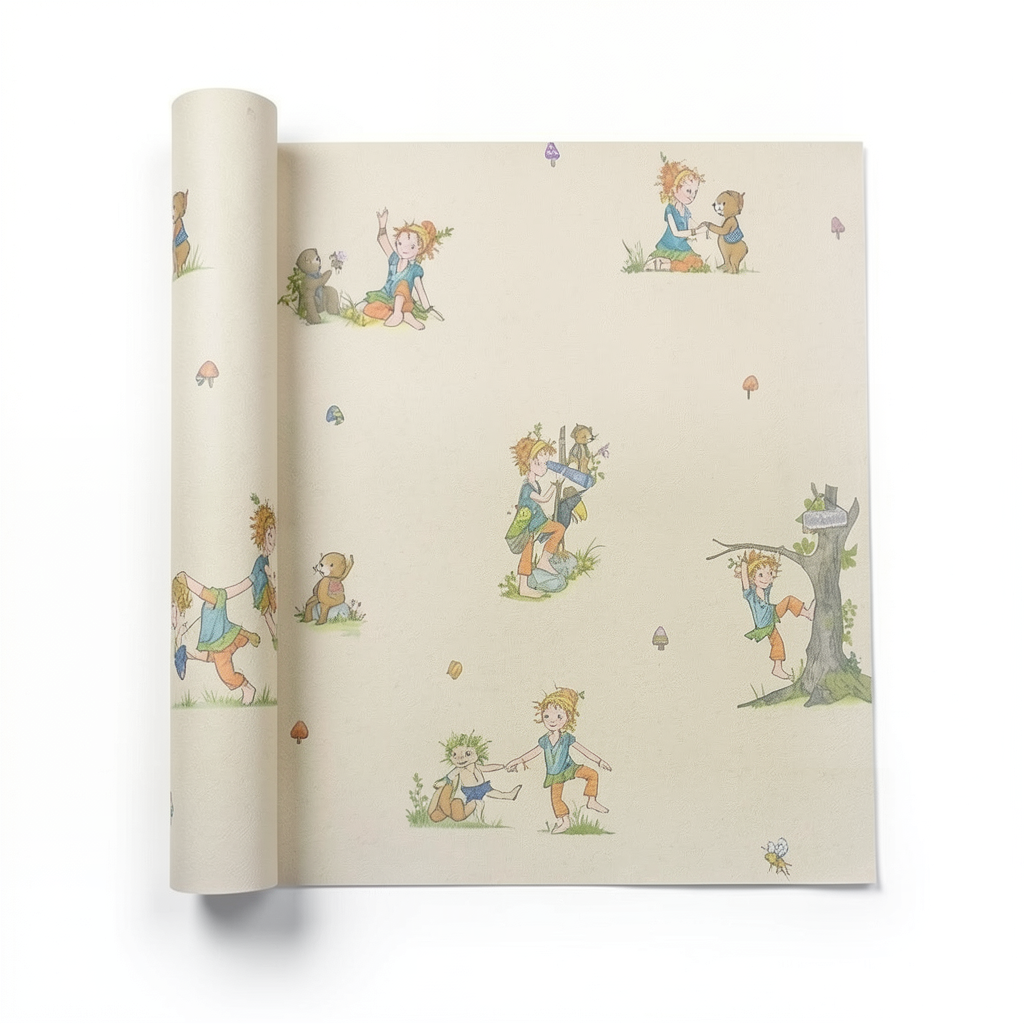 Youth and Children Wallpaper 10m x 0.53m Beige, Model 297409