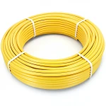 أنابيب HDPE PE 80 ضغط 4.8 بار قطر خارجي 20 مم سمك 2.3 مم لون أصفر