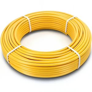 أنابيب HDPE PE 80 ضغط 4.8 بار قطر 32 مم سمك 2.3 مم لون أصفر