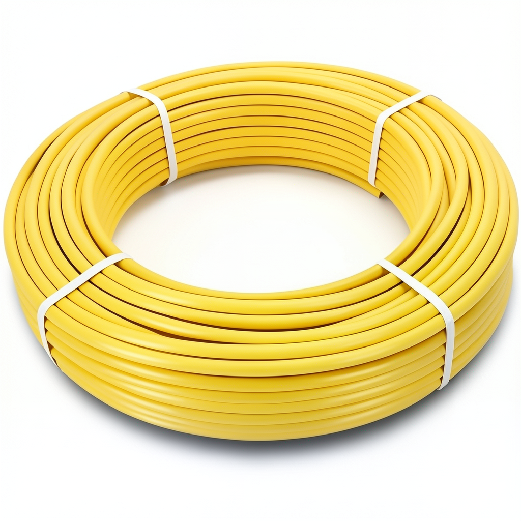 أنابيب HDPE PE 80 ضغط 4.8 بار قطر خارجي 40 مم سمك 2.3 مم لون أصفر