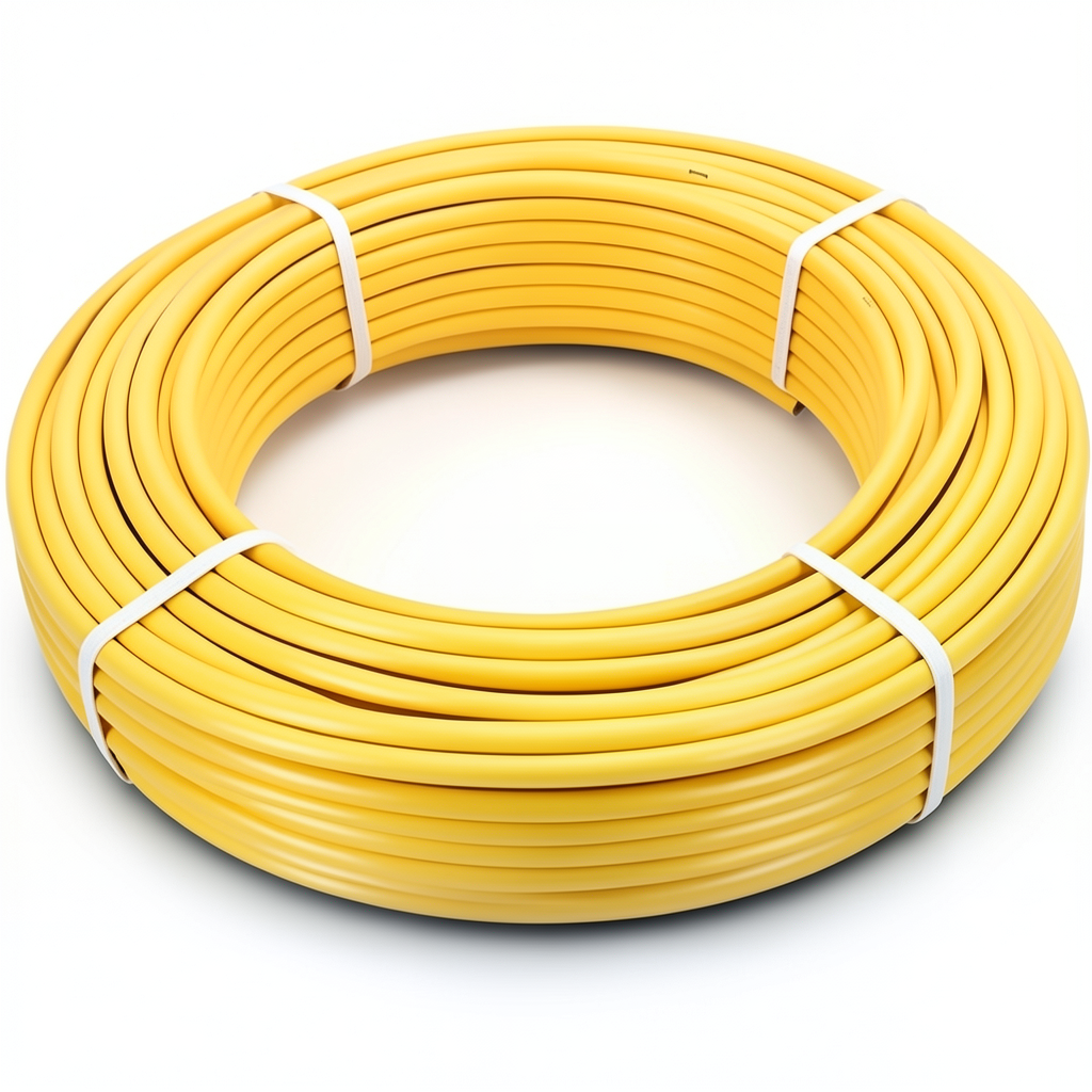 أنابيب HDPE PE 80 ضغط 4.8 بار قطر 50 مم سمك 2.9 مم أصفر