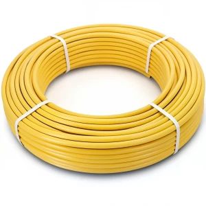 أنابيب HDPE PE 80 ضغط 4.8 بار قطر 32 مم سمك 2.3 مم لون أصفر