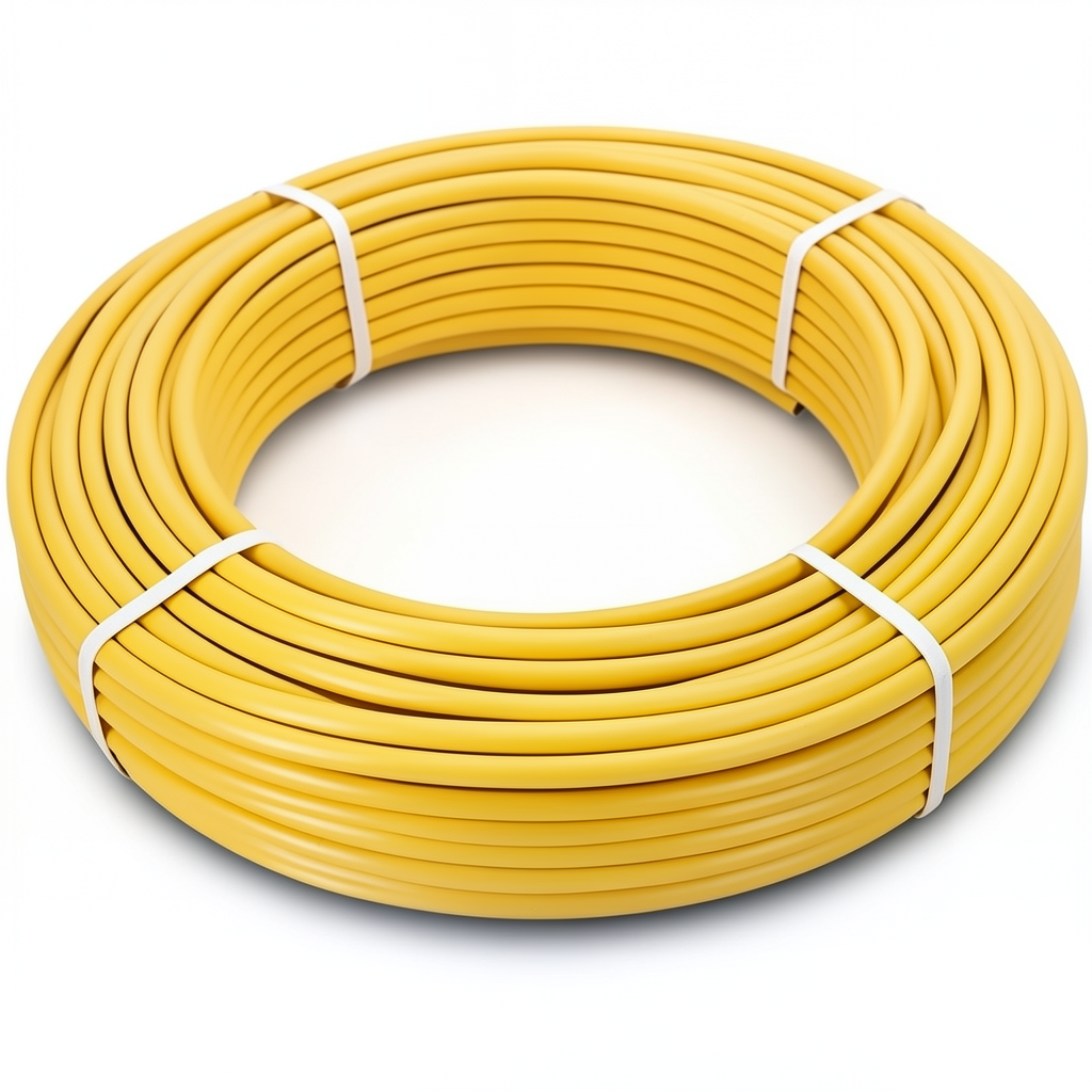 أنابيب HDPE PE 80 ضغط 4.8 بار قطر 32 مم سمك 2.3 مم لون أصفر