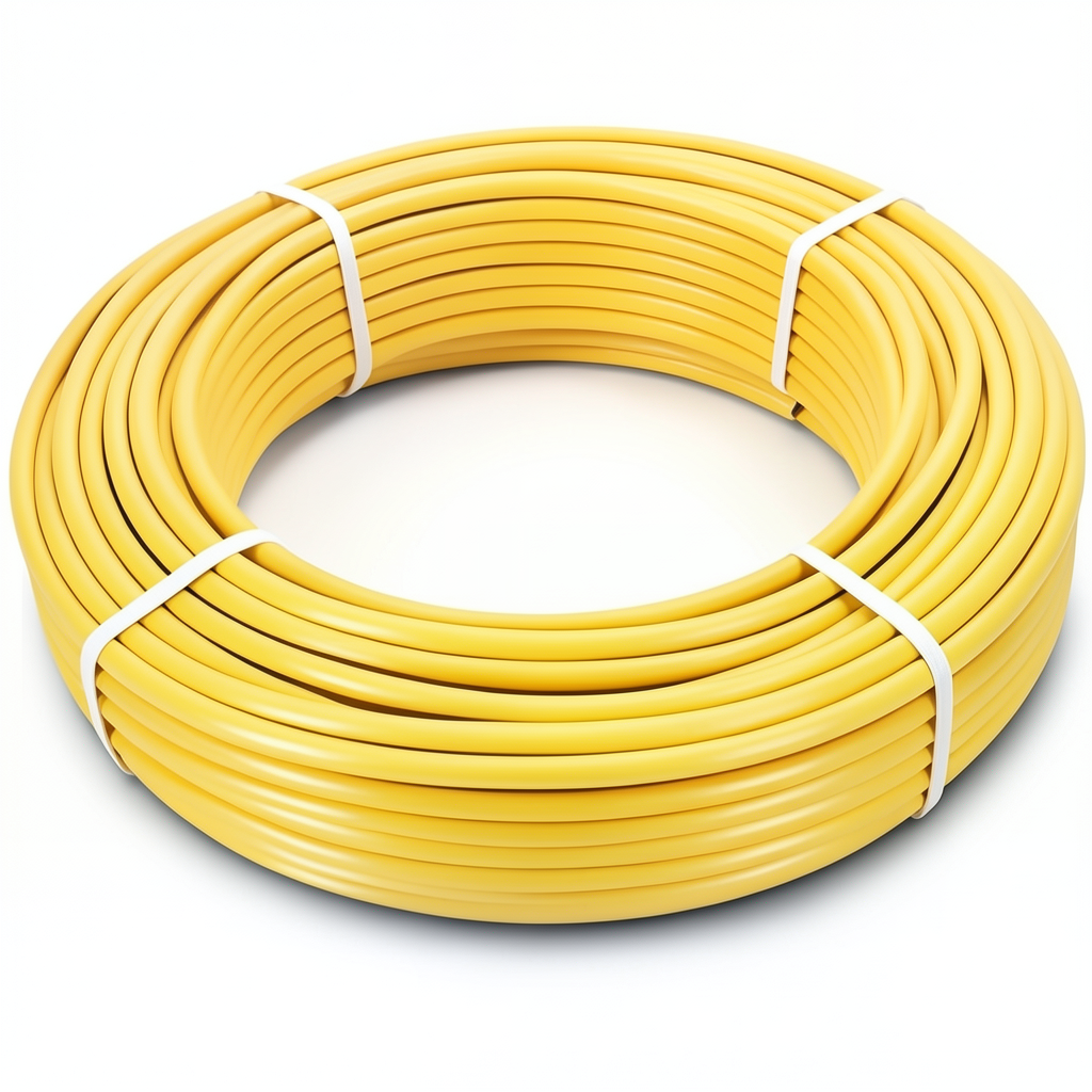 أنابيب HDPE PE 80 ضغط 4.8 بار قطر 63 مم سمك 3.6 مم لون أصفر