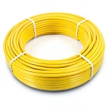 أنابيب HDPE PE 80 ضغط 4.8 بار قطر 75 مم سمك 4.3 مم لون أصفر