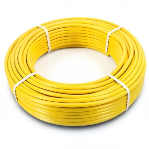 أنابيب HDPE PE 80 ضغط 4.8 بار قطر 75 مم سمك 4.3 مم لون أصفر