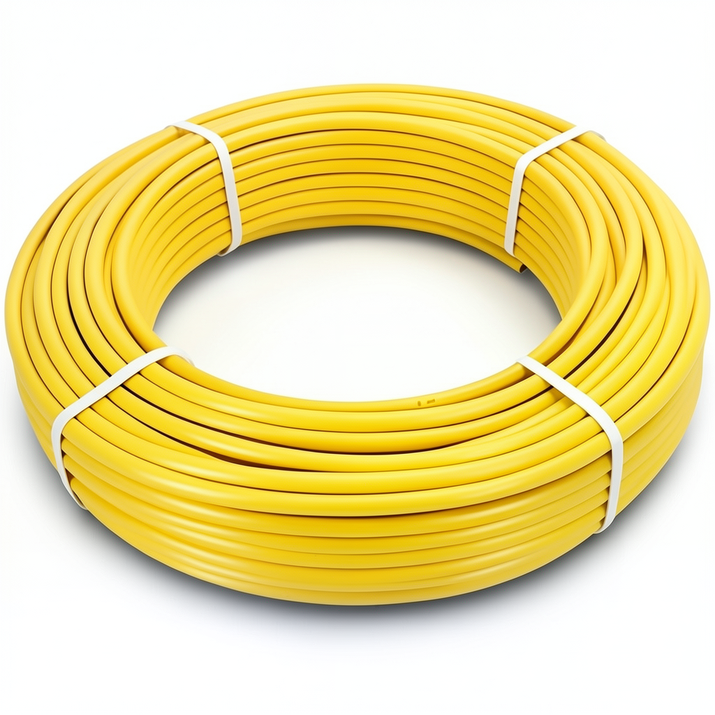 أنابيب HDPE PE 80 ضغط 4.8 بار قطر 63 مم سمك 3.6 مم لون أصفر