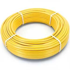 أنابيب HDPE PE 80 ضغط 4.8 بار قطر خارجي 125 مم سمك 7.1 مم لون أصفر