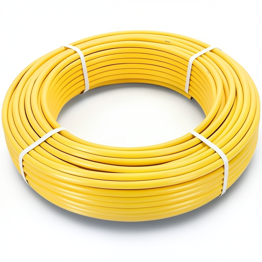 أنابيب HDPE PE 80 ضغط 4.8 بار قطر خارجي 125 مم سمك 7.1 مم لون أصفر