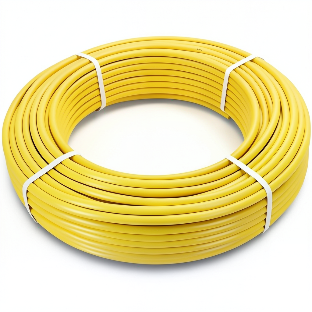 أنابيب HDPE PE 80 ضغط 4.8 بار قطر خارجي 125 مم سمك 7.1 مم لون أصفر