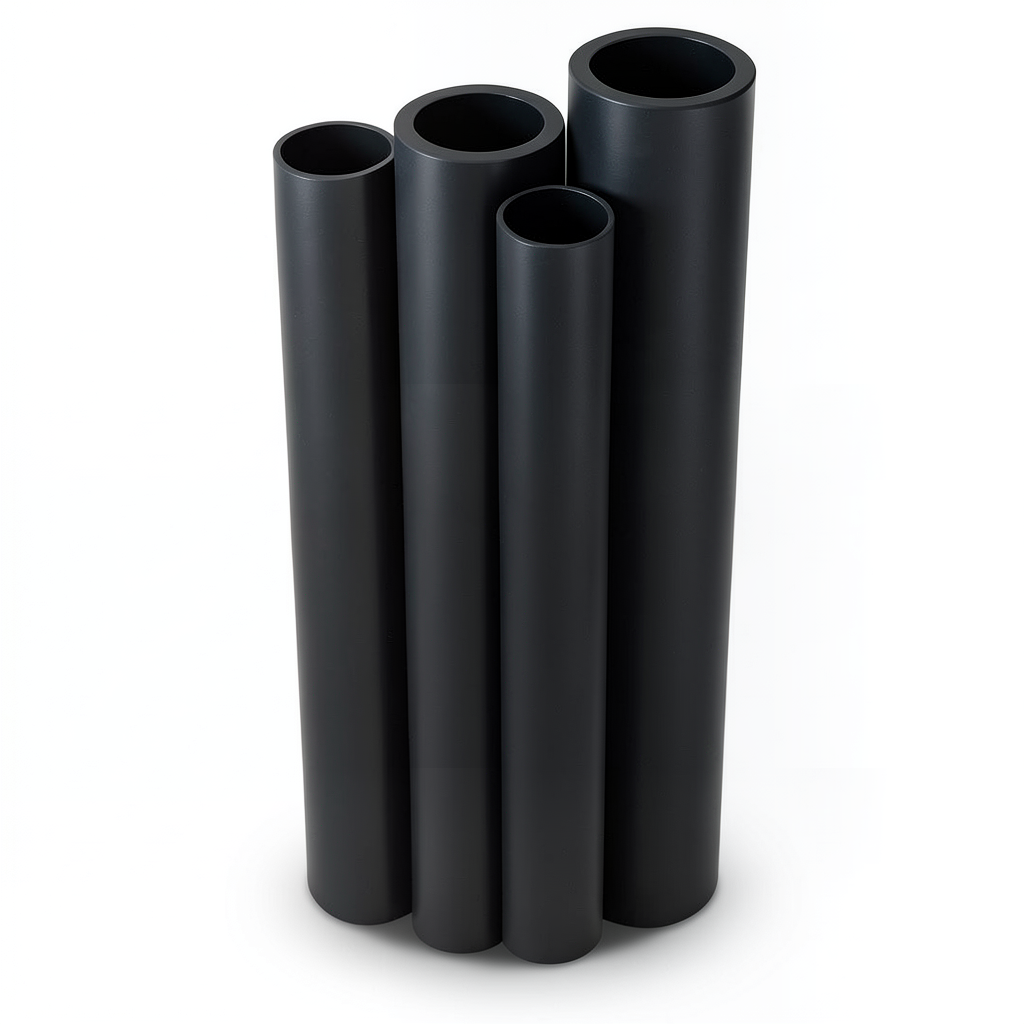 Al-Rajhi HDPE Pipes PE 100 Pressure 6 Bar Outside Diameter 200 mm Thickness 11.4 mm Black