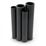 مواسير HDPE بولي ايثيلين عالي الكثافة PE 100 ضغط 6 بار قطر خارجي 225 مم سمك 12.8 مم لون أسود