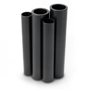 مواسير HDPE بولي ايثيلين عالي الكثافة PE 100 ضغط 6 بار قطر خارجي 225 مم سمك 12.8 مم لون أسود