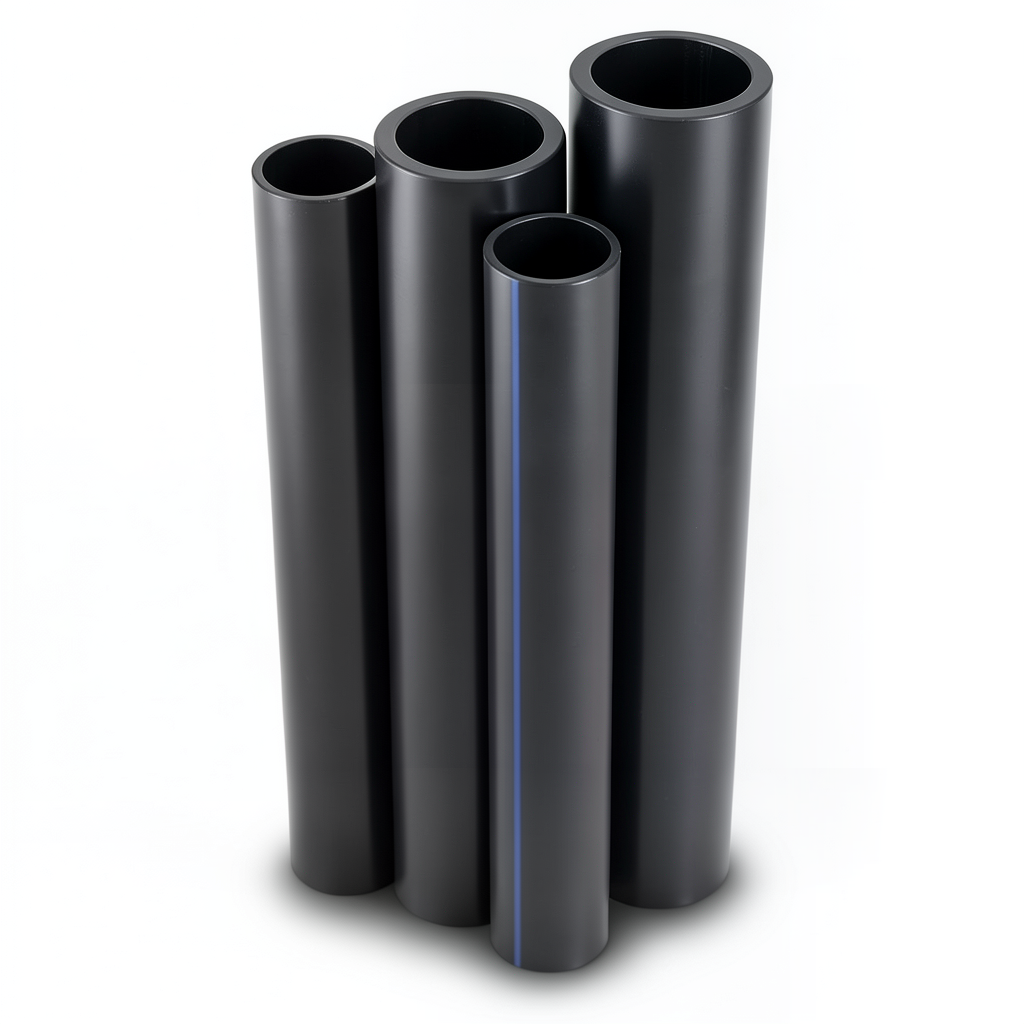 مواسير HDPE PE 100 ضغط 6 بار قطر 250 مم سمك 14.2 مم لون أسود
