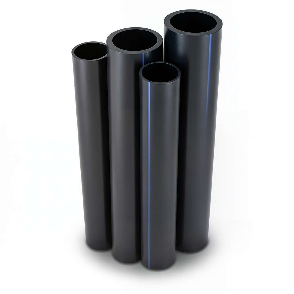 HDPE Pipes PE 100 Pressure 6 Bar 280 mm Diameter 15.9 mm Thickness Black